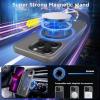 imageCACOE Magnetic Case for iPhone 13 Pro 61 inch with 360 Rotatable Ring Stand Compatible with MagSafe Car Phone Mount Cases Cover Phone Holder for Desk MeetingVideosMatte BlackLight Gray
