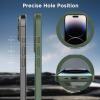 imageCACOE Magnetic Case for iPhone 13 Pro 61 inch with 360 Rotatable Ring Stand Compatible with MagSafe Car Phone Mount Cases Cover Phone Holder for Desk MeetingVideosMatte BlackDark Green