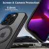 imageCACOE Magnetic Case for iPhone 13 Pro 61 inch with 360 Rotatable Ring Stand Compatible with MagSafe Car Phone Mount Cases Cover Phone Holder for Desk MeetingVideosMatte BlackMatte Black