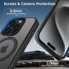 imageCACOE Magnetic Case for iPhone 13 Pro 61 inch with 360 Rotatable Ring Stand Compatible with MagSafe Car Phone Mount Cases Cover Phone Holder for Desk MeetingVideosMatte BlackMatte Black