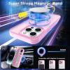imageCACOE Magnetic Case for iPhone 13 Pro 61 inch with 360 Rotatable Ring Stand Compatible with MagSafe Car Phone Mount Cases Cover Phone Holder for Desk MeetingVideosMatte BlackPink