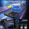imageCACOE Magnetic Case for iPhone 13 Pro 61 inch with 360 Rotatable Ring Stand Compatible with MagSafe Car Phone Mount Cases Cover Phone Holder for Desk MeetingVideosMatte BlackMatte Black