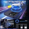 imageCACOE Magnetic Case for iPhone 13 Pro 61 inch with 360 Rotatable Ring Stand Compatible with MagSafe Car Phone Mount Cases Cover Phone Holder for Desk MeetingVideosMatte BlackDark Blue