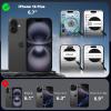 imageCACOE Magnetic Case for iPhone 13 Pro 61 inch with 360 Rotatable Ring Stand Compatible with MagSafe Car Phone Mount Cases Cover Phone Holder for Desk MeetingVideosMatte BlackDark Blue