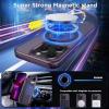 imageCACOE Magnetic Case for iPhone 13 Pro 61 inch with 360 Rotatable Ring Stand Compatible with MagSafe Car Phone Mount Cases Cover Phone Holder for Desk MeetingVideosMatte BlackDark Purple