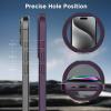 imageCACOE Magnetic Case for iPhone 13 Pro 61 inch with 360 Rotatable Ring Stand Compatible with MagSafe Car Phone Mount Cases Cover Phone Holder for Desk MeetingVideosMatte BlackDark Purple