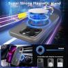 imageCACOE Magnetic Case for iPhone 13 Pro 61 inch with 360 Rotatable Ring Stand Compatible with MagSafe Car Phone Mount Cases Cover Phone Holder for Desk MeetingVideosMatte BlackLight Gray