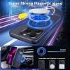 imageCACOE Magnetic Case for iPhone 13 Pro 61 inch with 360 Rotatable Ring Stand Compatible with MagSafe Car Phone Mount Cases Cover Phone Holder for Desk MeetingVideosMatte BlackDark Blue