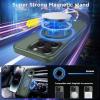 imageCACOE Magnetic Case for iPhone 13 Pro 61 inch with 360 Rotatable Ring Stand Compatible with MagSafe Car Phone Mount Cases Cover Phone Holder for Desk MeetingVideosMatte BlackDark Green