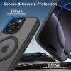 imageCACOE Magnetic Case for iPhone 13 Pro 61 inch with 360 Rotatable Ring Stand Compatible with MagSafe Car Phone Mount Cases Cover Phone Holder for Desk MeetingVideosMatte BlackMatte Black