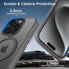 imageCACOE Magnetic Case for iPhone 13 Pro 61 inch with 360 Rotatable Ring Stand Compatible with MagSafe Car Phone Mount Cases Cover Phone Holder for Desk MeetingVideosMatte BlackLight Gray