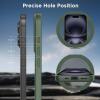 imageCACOE Magnetic Case for iPhone 15 61 inch with 360 Rotatable Ring Stand Compatible with MagSafe Car Phone Mount Cases Cover Phone Holder for Desk MeetingVideos Matte BlackDark Green