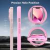 imageCACOE Magnetic Case for iPhone 15 61 inch with 360 Rotatable Ring Stand Compatible with MagSafe Car Phone Mount Cases Cover Phone Holder for Desk MeetingVideos Matte BlackPink