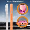 imageCACOE Magnetic Case for iPhone 15 61 inch with 360 Rotatable Ring Stand Compatible with MagSafe Car Phone Mount Cases Cover Phone Holder for Desk MeetingVideos Matte BlackOrange