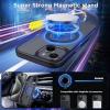 imageCACOE Magnetic Case for iPhone 15 61 inch with 360 Rotatable Ring Stand Compatible with MagSafe Car Phone Mount Cases Cover Phone Holder for Desk MeetingVideos Matte BlackMatte Black