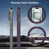 imageCACOE Magnetic Case for iPhone 15 61 inch with 360 Rotatable Ring Stand Compatible with MagSafe Car Phone Mount Cases Cover Phone Holder for Desk MeetingVideos Matte BlackDark Purple