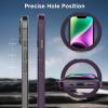 imageCACOE Magnetic Case for iPhone 15 61 inch with 360 Rotatable Ring Stand Compatible with MagSafe Car Phone Mount Cases Cover Phone Holder for Desk MeetingVideos Matte BlackDark Purple