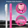 imageCACOE Magnetic Case for iPhone 15 61 inch with 360 Rotatable Ring Stand Compatible with MagSafe Car Phone Mount Cases Cover Phone Holder for Desk MeetingVideos Matte BlackRose