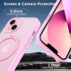 imageCACOE Magnetic Case for iPhone 15 61 inch with 360 Rotatable Ring Stand Compatible with MagSafe Car Phone Mount Cases Cover Phone Holder for Desk MeetingVideos Matte BlackPink