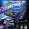 imageCACOE Magnetic Case for iPhone 15 61 inch with 360 Rotatable Ring Stand Compatible with MagSafe Car Phone Mount Cases Cover Phone Holder for Desk MeetingVideos Matte BlackMatte Black