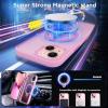 imageCACOE Magnetic Case for iPhone 15 61 inch with 360 Rotatable Ring Stand Compatible with MagSafe Car Phone Mount Cases Cover Phone Holder for Desk MeetingVideos Matte BlackPink