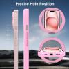 imageCACOE Magnetic Case for iPhone 15 61 inch with 360 Rotatable Ring Stand Compatible with MagSafe Car Phone Mount Cases Cover Phone Holder for Desk MeetingVideos Matte BlackPink