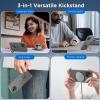 imageCACOE Magnetic Case for iPhone 15 61 inch with 360 Rotatable Ring Stand Compatible with MagSafe Car Phone Mount Cases Cover Phone Holder for Desk MeetingVideos Matte BlackLight Gray