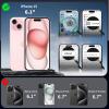 imageCACOE Magnetic Case for iPhone 15 61 inch with 360 Rotatable Ring Stand Compatible with MagSafe Car Phone Mount Cases Cover Phone Holder for Desk MeetingVideos Matte BlackMatte White