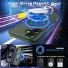 imageCACOE Magnetic Case for iPhone 15 61 inch with 360 Rotatable Ring Stand Compatible with MagSafe Car Phone Mount Cases Cover Phone Holder for Desk MeetingVideos Matte BlackDark Green