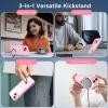 imageCACOE Magnetic Case for iPhone 15 61 inch with 360 Rotatable Ring Stand Compatible with MagSafe Car Phone Mount Cases Cover Phone Holder for Desk MeetingVideos Matte BlackPink