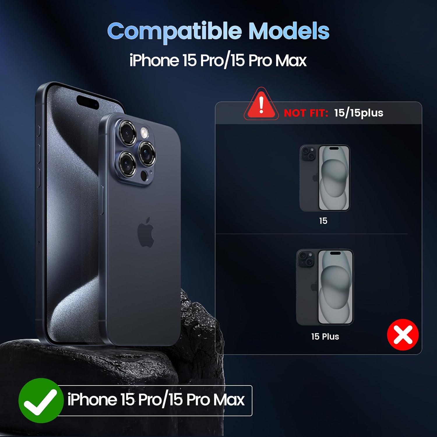 imageCACOE for iPhone 17 Pro Camera Lens Protector  Metal Frame Tempered Glass Cover AntiScratch DropProofStrongAdhesion Camera Screen CoverOrangeBlue