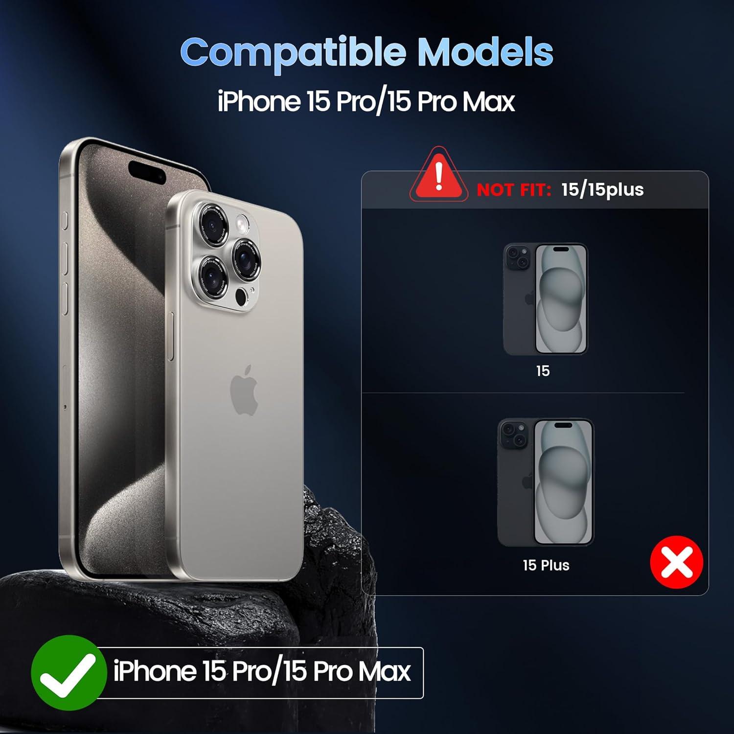 imageCACOE for iPhone 17 Pro Camera Lens Protector  Metal Frame Tempered Glass Cover AntiScratch DropProofStrongAdhesion Camera Screen CoverOrangeTitanium