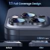 imageCACOE for iPhone 17 Pro Camera Lens Protector  Metal Frame Tempered Glass Cover AntiScratch DropProofStrongAdhesion Camera Screen CoverOrangeBlue