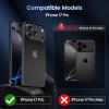 imageCACOE for iPhone 17 Pro Camera Lens Protector  Metal Frame Tempered Glass Cover AntiScratch DropProofStrongAdhesion Camera Screen CoverOrangeCarbon Black