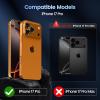 imageCACOE for iPhone 17 Pro Camera Lens Protector  Metal Frame Tempered Glass Cover AntiScratch DropProofStrongAdhesion Camera Screen CoverOrangeOrange