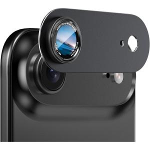 imageCACOE for iPhone 17 Pro Camera Lens Protector  Metal Frame Tempered Glass Cover AntiScratch DropProofStrongAdhesion Camera Screen CoverOrangeDark Black