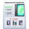 imageCACOE Rotating Keyboard Case for Samsung Galaxy Tab A11 Plus  A9 Plus 20252023 11 inch with Touchpad 7Color Backlight Detachable Wireless Keyboard 360 Rotation with Stand Function Black