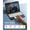 imageCACOE Rotating Keyboard Case for Samsung Galaxy Tab A11 Plus  A9 Plus 20252023 11 inch with Touchpad 7Color Backlight Detachable Wireless Keyboard 360 Rotation with Stand Function Black