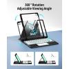 imageCACOE Rotating Keyboard Case for Samsung Galaxy Tab A11 Plus  A9 Plus 20252023 11 inch with Touchpad 7Color Backlight Detachable Wireless Keyboard 360 Rotation with Stand Function Black