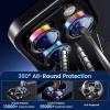 imageCACOE for iPhone 17 Pro Max17 Pro16 Pro Max16 Pro15 Pro Max15 Pro14 Pro Max14 Pro Camera Lens Protector AntiScratch DropProofStrongAdhesion Camera Screen CoverBlackColorful