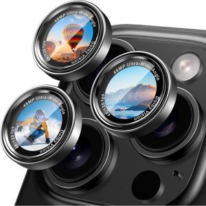 imageCACOE for iPhone 17 Pro Max17 Pro16 Pro Max16 Pro15 Pro Max15 Pro14 Pro Max14 Pro Camera Lens Protector AntiScratch DropProofStrongAdhesion Camera Screen CoverBlackBlack