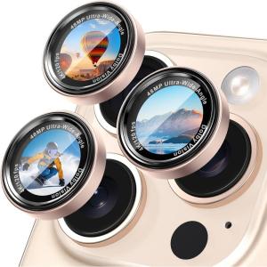 imageCACOE for iPhone 17 Pro Max17 Pro16 Pro Max16 Pro15 Pro Max15 Pro14 Pro Max14 Pro Camera Lens Protector AntiScratch DropProofStrongAdhesion Camera Screen CoverBlackDesert Gold
