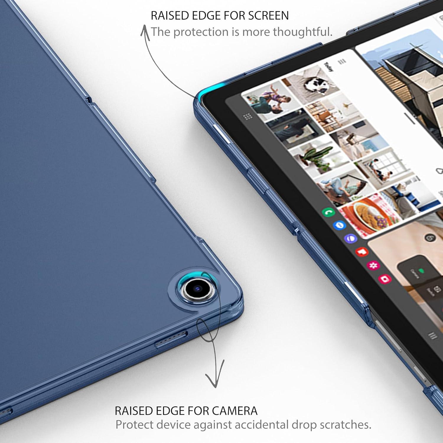 imageCACOE Case for Samsung Galaxy Tab A9 A11 Plus 11 Inch 2025 with Screen Protector Ultra Slim Hard PC Translucent Back Shell Stand Cover Auto WakeSleep BurgundyBlue