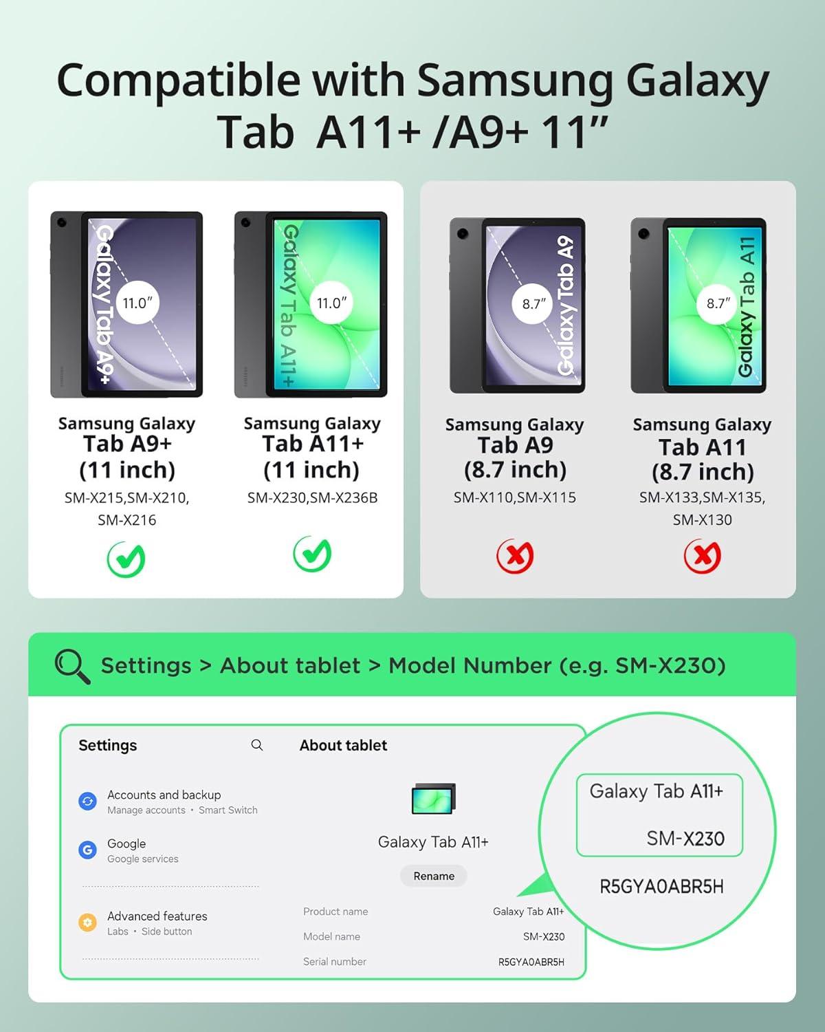 imageCACOE Case for Samsung Galaxy Tab A9 A11 Plus 11 Inch 2025 with Screen Protector Ultra Slim Hard PC Translucent Back Shell Stand Cover Auto WakeSleep BurgundyBlack