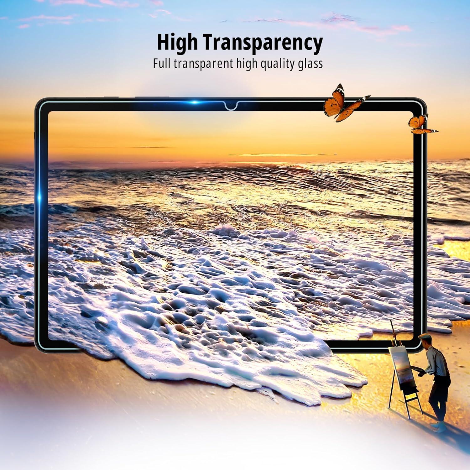 imageCACOE Case for Samsung Galaxy Tab A9 Plus 11 Inch 2023 SMX210X216X218 with Screen Protector Foldable Stand Slim Protective Case Auto Screen OnOff Sea BlueSea Blue