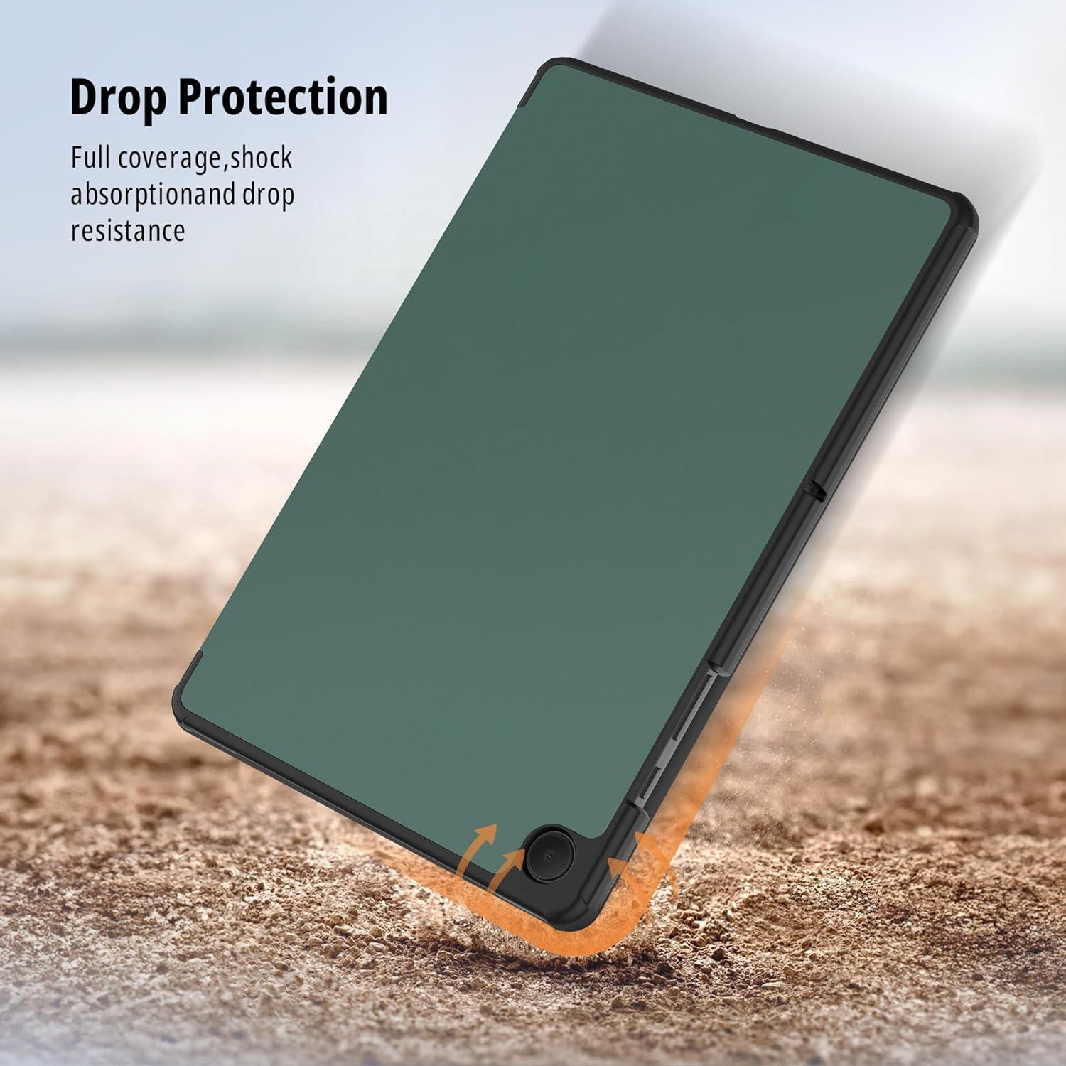 imageCACOE Case for Samsung Galaxy Tab A9 Plus 11 Inch 2023 SMX210X216X218 with Screen Protector Foldable Stand Slim Protective Case Auto Screen OnOff Sea BlueMidnight Green