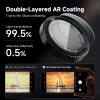 image:imageCACOE Metal Camera Lens Protector for iPhone 17 Pro Max 9H Tempered Glass with Aluminum Frame HD Clarity amp ScratchResistant Camera Screen Protector Cover AccessoriesDark BlueBlack