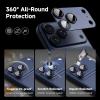 image:imageCACOE Metal Camera Lens Protector for iPhone 17 Pro Max 9H Tempered Glass with Aluminum Frame HD Clarity amp ScratchResistant Camera Screen Protector Cover AccessoriesDark BlueDark Blue
