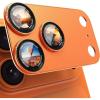 image:imageCACOE Metal Camera Lens Protector for iPhone 17 Pro Max 9H Tempered Glass with Aluminum Frame HD Clarity amp ScratchResistant Camera Screen Protector Cover AccessoriesDark BlueOrange